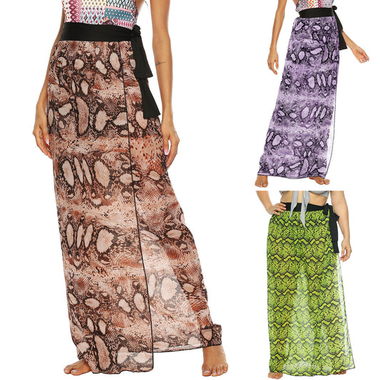 Dames Élégant Maxi Plage Sarong Enroulé Chic und Stil