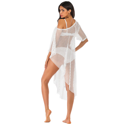 Dames Élégant Transparent Mesh Baignade Kaftan Chic und Stil
