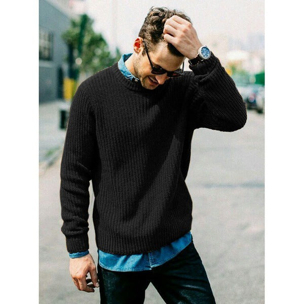Knitted sweater for men with round neck Chic and Style