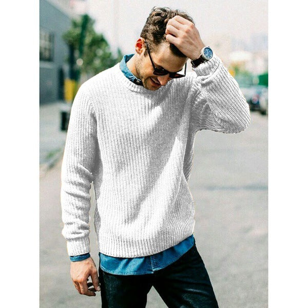 Knitted sweater for men with round neck Chic and Style
