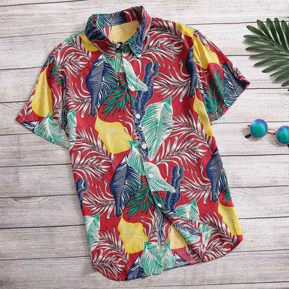 Chemise à manches courtes pour hommes avec imprimé floral et tissu léger Chic und Stil