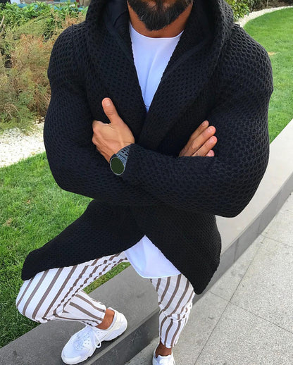Dame cardigan avec devant ouvert et capuche Chic und Stil
