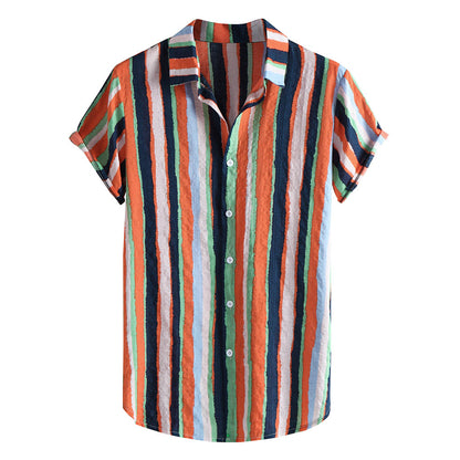 Chemise à manches courtes pour hommes avec imprimé floral et tissu léger Chic und Stil