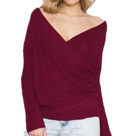 Dame Pull-over oversized à enroulement avec épaule dénudée Chic und Stil