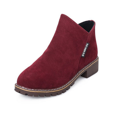 Bottines pour femmes en daim doux avec un talon bloc stable Chic und Stil