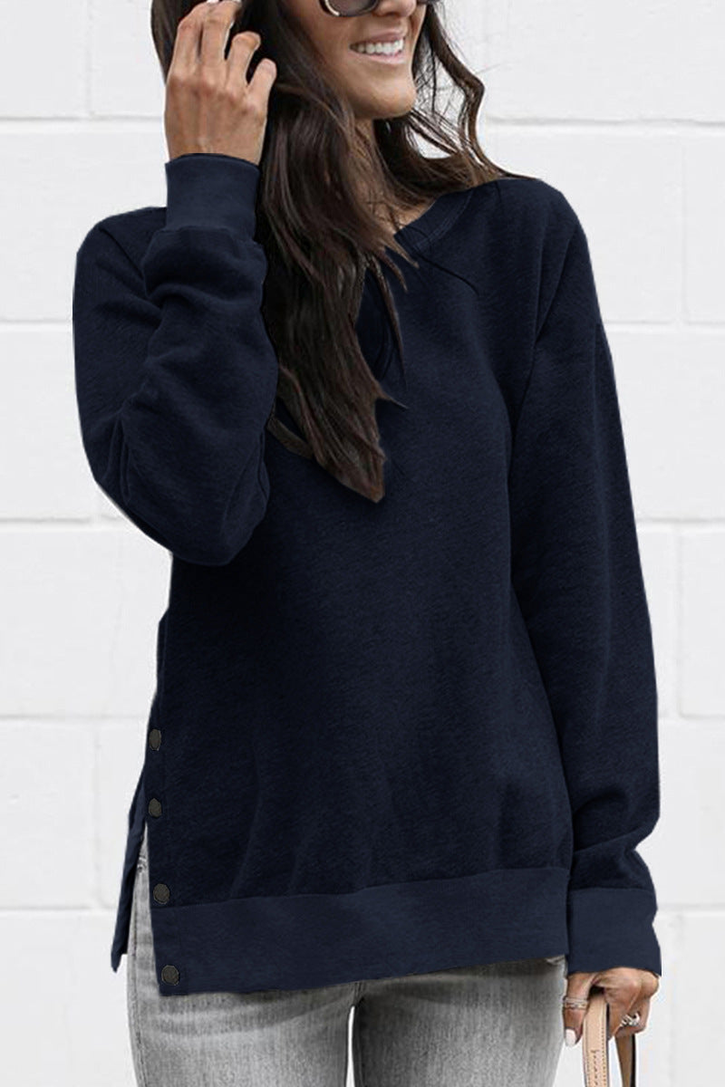Pull et sweat décontracté pour femmes avec boutons-pression sur les côtés Chic und Stil