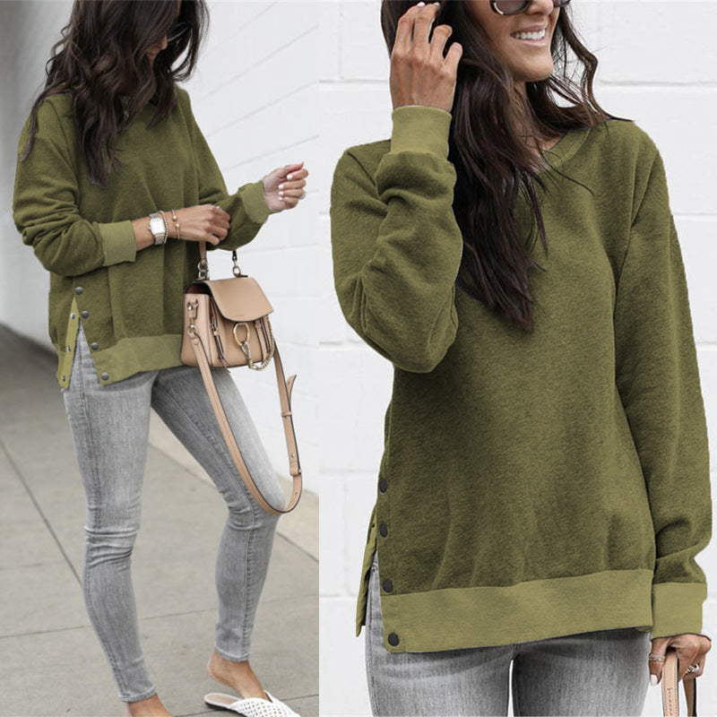 Pull et sweat décontracté pour femmes avec boutons-pression sur les côtés Chic und Stil