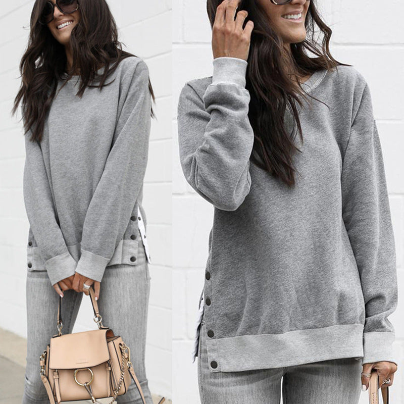 Pull et sweat décontracté pour femmes avec boutons-pression sur les côtés Chic und Stil