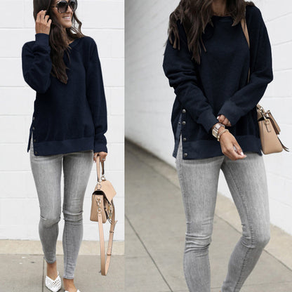 Pull et sweat décontracté pour femmes avec boutons-pression sur les côtés Chic und Stil