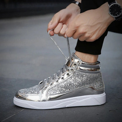 Chic und Stil | Men's Basketball Shoes with Shiny Effect