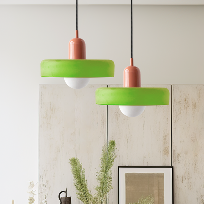 Chic and Style | Pendant lights made of colored glass | Elegant pendant light in Bauhaus style | Designer lamp for living room and dining room 