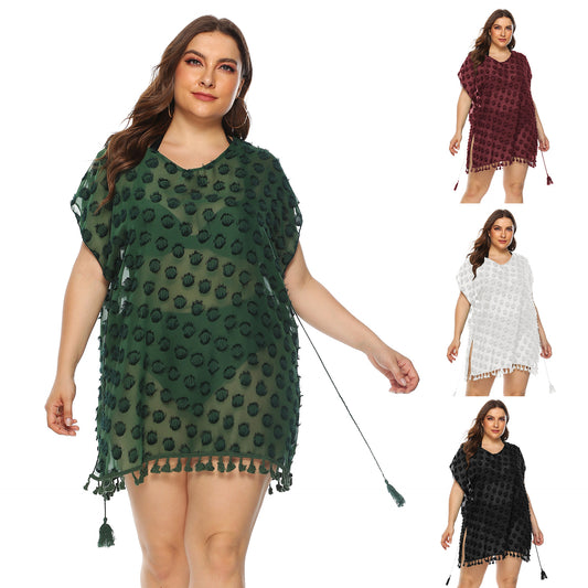 Dames Élégant Franges-Bordure Plage Couverture Chic und Stil