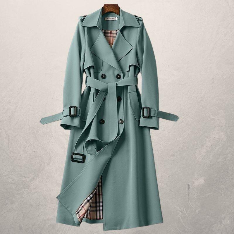 Women's Mid-length Trench Coat Autumn Long Windbreaker - ChicUndStil