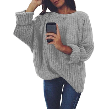 Pull en grosse maille pour femmes avec une coupe surdimensionnée et un design structuré Chic und Stil
