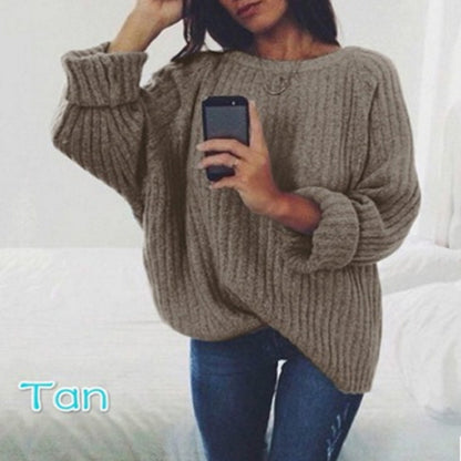 Pull en tricot épais pour femmes avec une coupe décontractée et des manches larges Chic und Stil