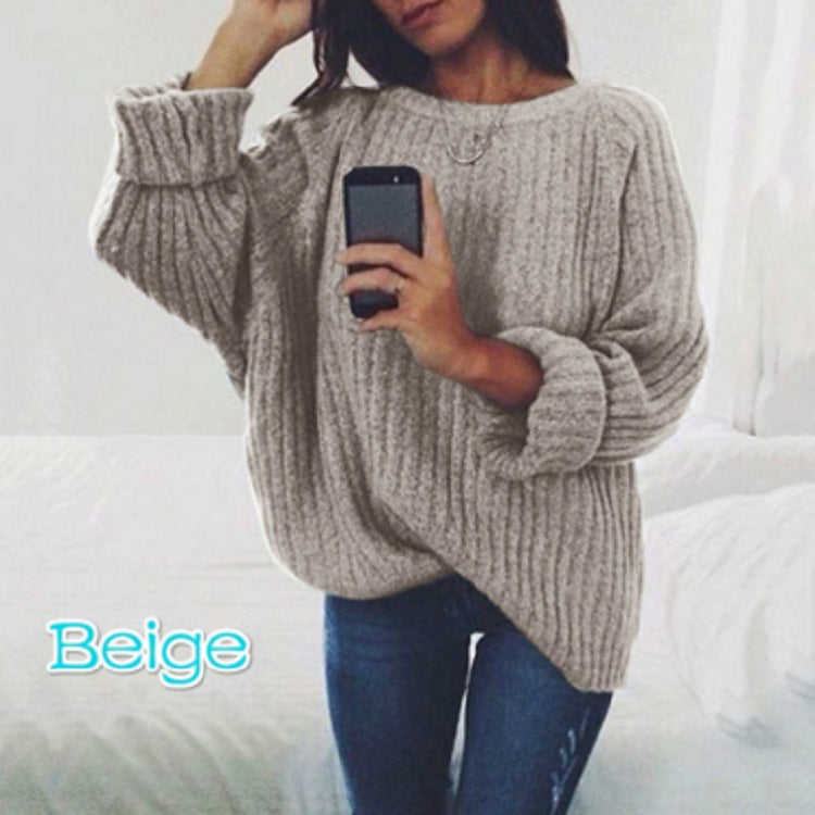 Pull-over en tricot surdimensionné pour femmes avec une douce structure côtelée et une coupe ample Chic und Stil