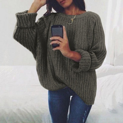 Pull-over en tricot surdimensionné pour femmes avec une douce structure côtelée et une coupe ample Chic und Stil