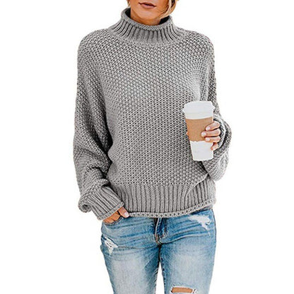 Pull en tricot confortable pour femmes avec col haut et design texturé doux Chic und Stil