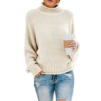 Pull en tricot confortable pour femmes avec col haut et design texturé doux Chic und Stil