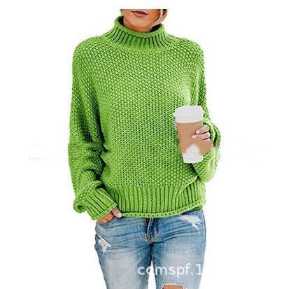 Pull-over à col roulé haut en grosse maille pour femmes avec une coupe décontractée Chic und Stil