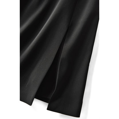 Jupe maxi en satin à fente haute pour femmes Chic und Stil