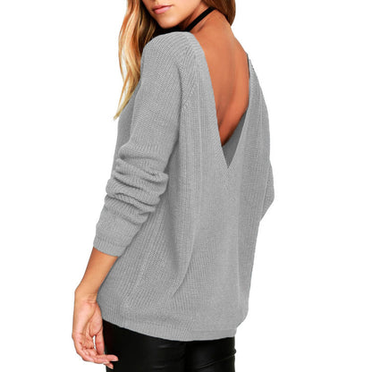 Pull en tricot pour femmes avec un dos décolleté et une coupe décontractée Chic und Stil