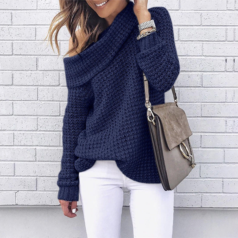Dames Pull élégant avec design épaule dénudée Chic und Stil