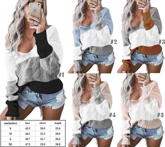 Pull en tricot pour femmes avec un décolleté généreux et un motif à la mode Chic und Stil