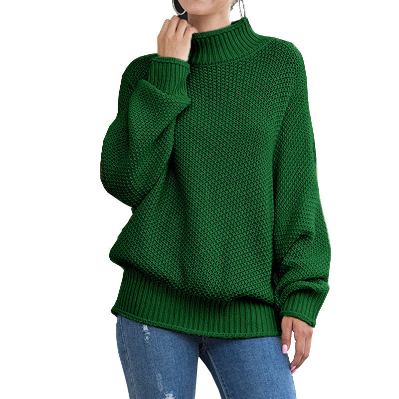 Pull-over à col roulé haut en grosse maille pour femmes avec une coupe décontractée Chic und Stil