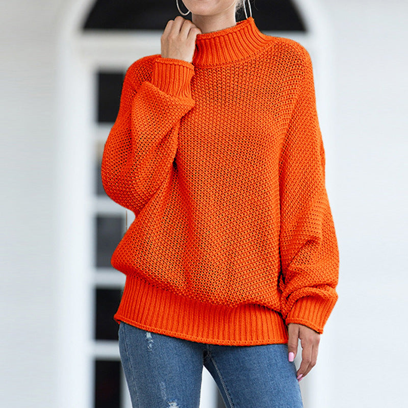 Pull-over à col roulé haut en grosse maille pour femmes avec une coupe décontractée Chic und Stil