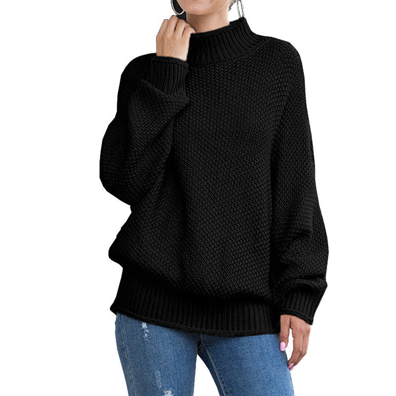 Pull-over à col roulé haut en grosse maille pour femmes avec une coupe décontractée Chic und Stil