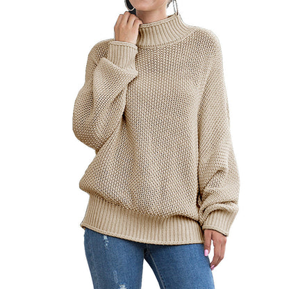 Pull-over à col roulé haut en grosse maille pour femmes avec une coupe décontractée Chic und Stil
