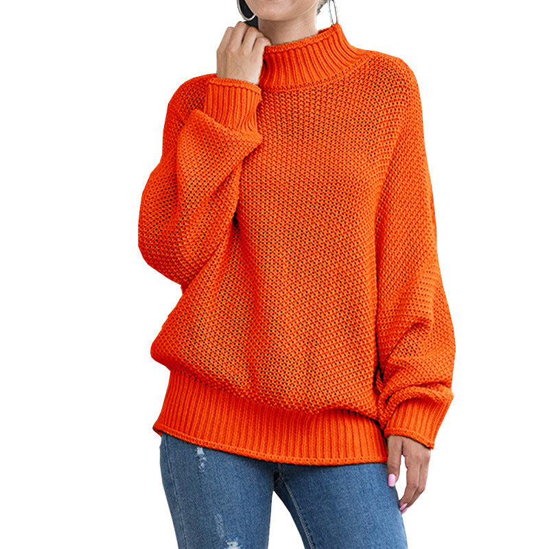 Pull-over à col roulé haut en grosse maille pour femmes avec une coupe décontractée Chic und Stil