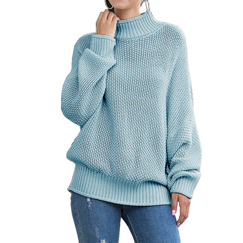 Pull-over à col roulé haut en grosse maille pour femmes avec une coupe décontractée Chic und Stil