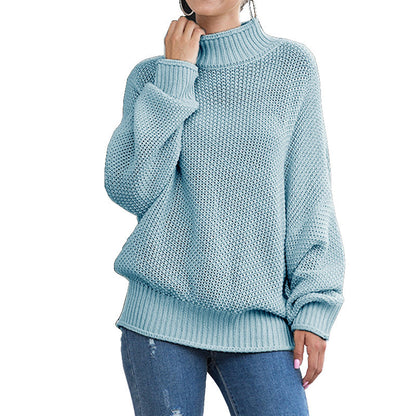 Pull-over à col roulé haut en grosse maille pour femmes avec une coupe décontractée Chic und Stil