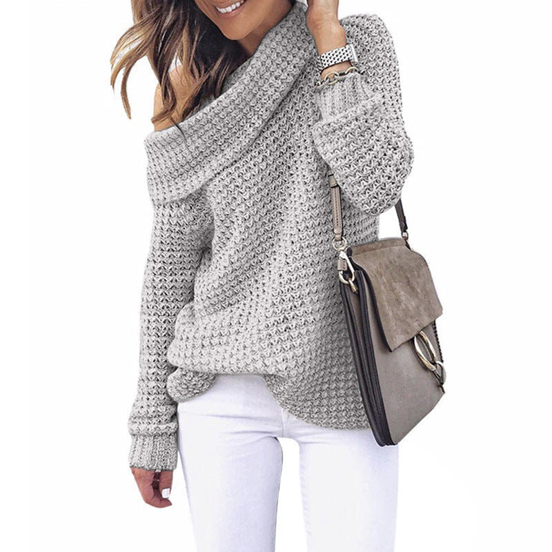 Dames Pull élégant avec design épaule dénudée Chic und Stil