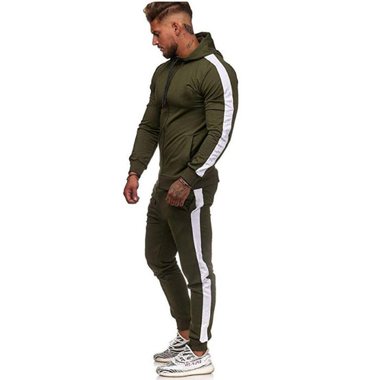 Costume de loisirs sportif pour hommes avec design de color block moderne et poches Chic und Stil