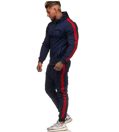 Costume de loisirs sportif pour hommes avec design de color block moderne et poches Chic und Stil
