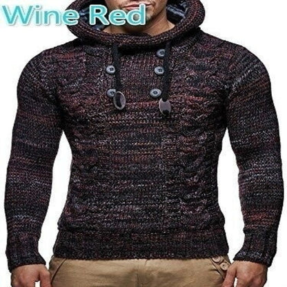 Pull en tricot pour hommes avec col monté et motif en torsades marqué Chic und Stil