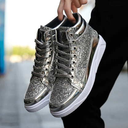 Chic und Stil | Men's Basketball Shoes with Shiny Effect