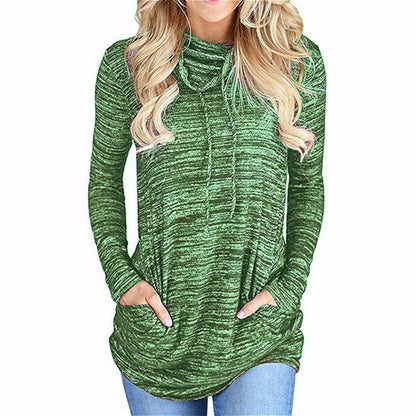 Dames à manches longues hoodie avec design pratique de poche kangourou Chic und Stil