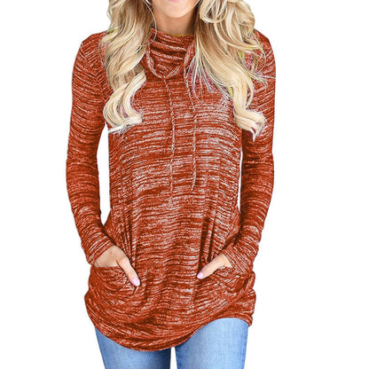 Dames à manches longues hoodie avec design pratique de poche kangourou Chic und Stil