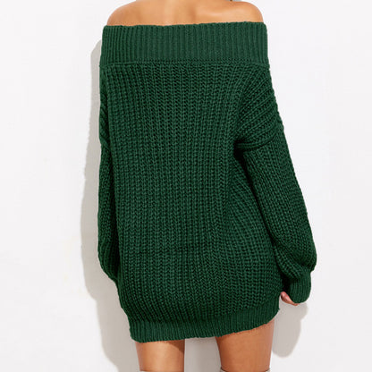 Pullover surdimensionné pour femmes avec décolleté en V décontracté et design texturé Chic und Stil