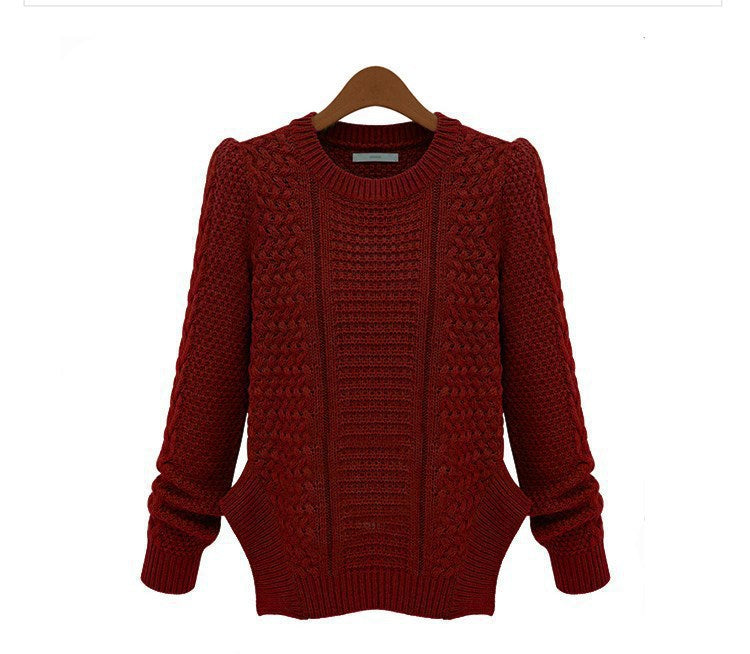 Pull en grosse maille pour femmes avec design texturé et poches latérales Chic und Stil