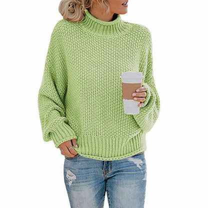 Dames Pull en tricot de haute qualité avec col roulé et coupe décontractée Chic und Stil