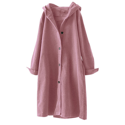 Dame sweat à capuche manteau avec fermeture à boutons sur toute la longueur et coupe décontractée Chic und Stil