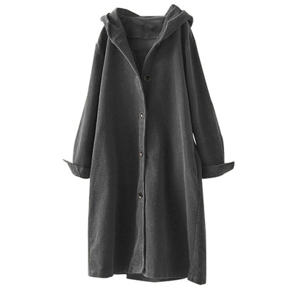 Dame sweat à capuche manteau avec fermeture à boutons sur toute la longueur et coupe décontractée Chic und Stil