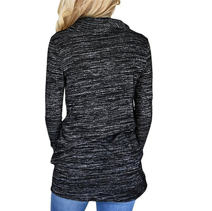 Dames à manches longues hoodie avec design pratique de poche kangourou Chic und Stil