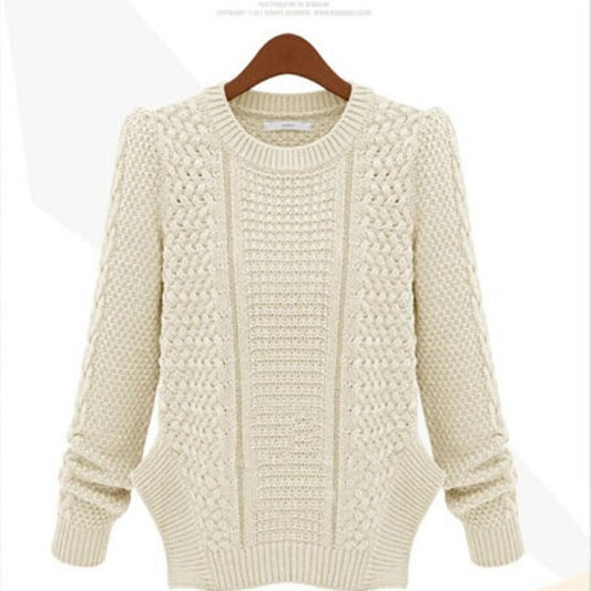 Pull en grosse maille pour femmes avec design texturé et poches latérales Chic und Stil