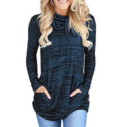 Dames à manches longues hoodie avec design pratique de poche kangourou Chic und Stil